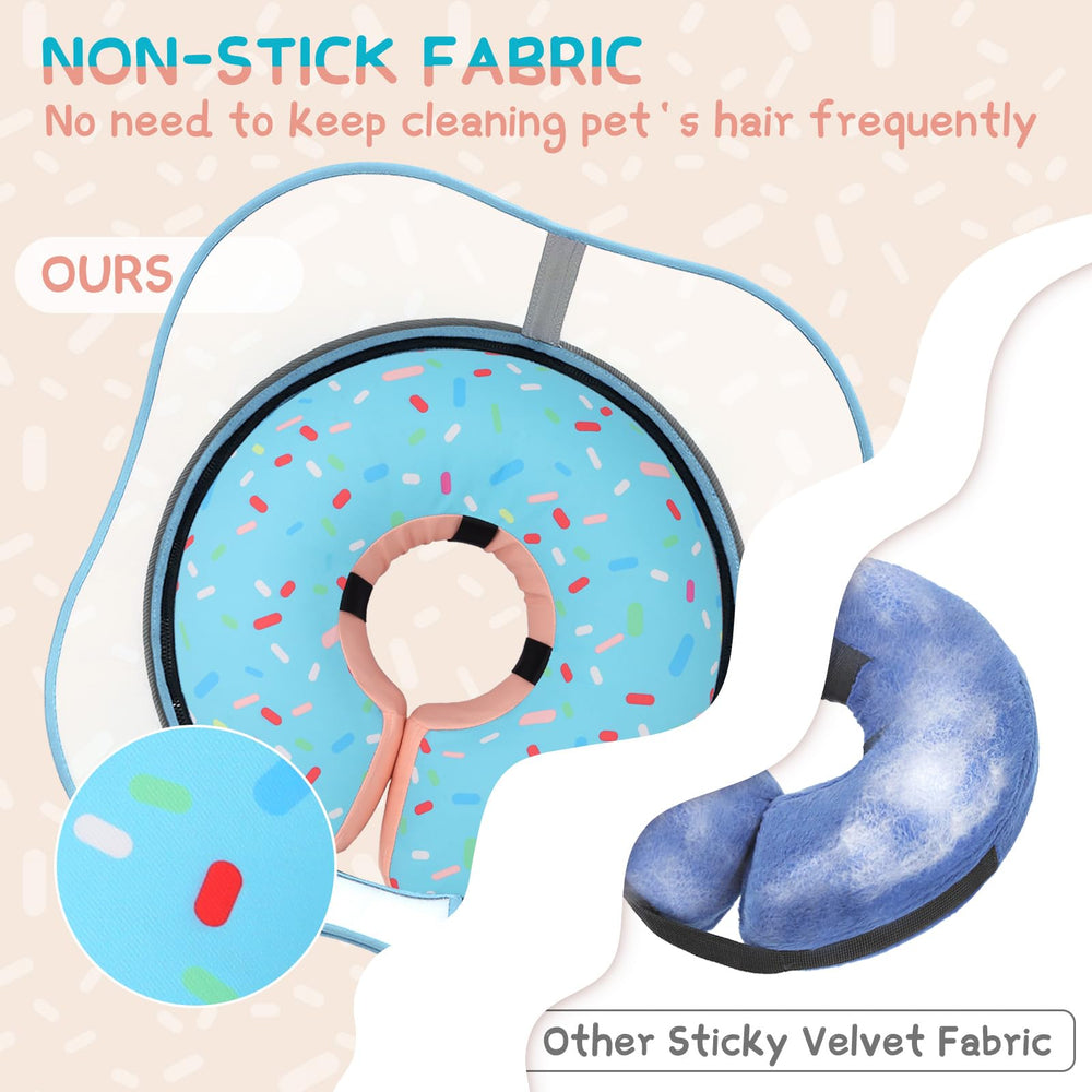Supet collar rosquilla inflable, funda lavable y desmontable para limpieza fácil.