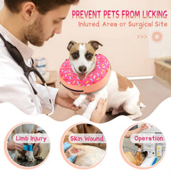 Supet collar rosquilla para perro evita lamidas y ofrece confort suave.