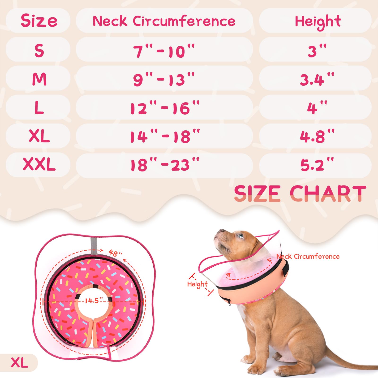 Supet collar rosquilla inflable mantiene visión amplia sin obstaculizar movimientos del perro