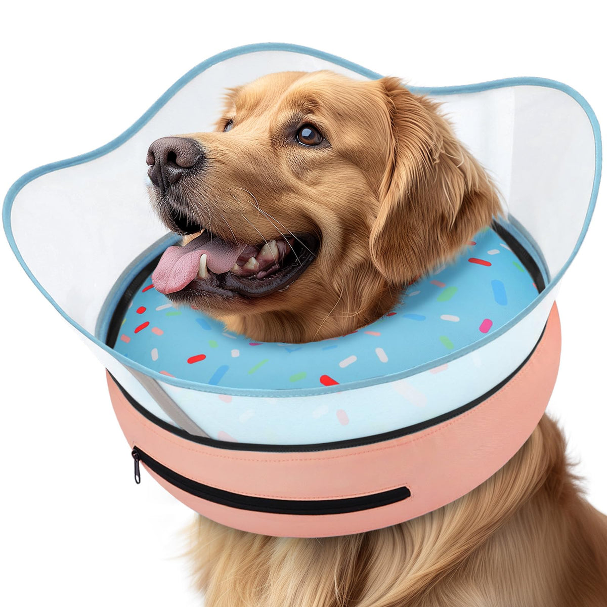 Supet cono inflable donut para perro: ajuste seguro evita lamido de heridas