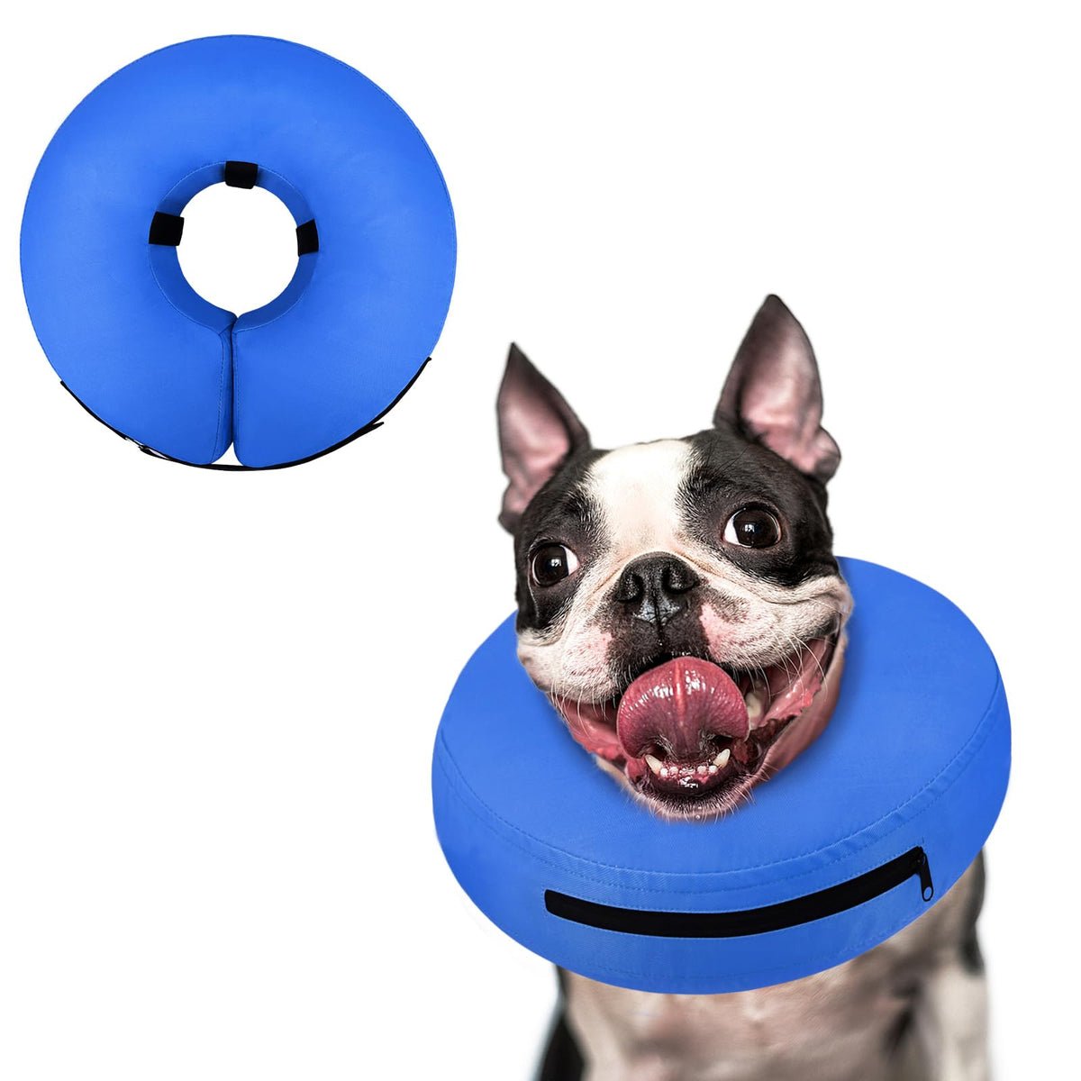 Supet cono inflable dona para perros, protege la zona sin bloquear la visión.