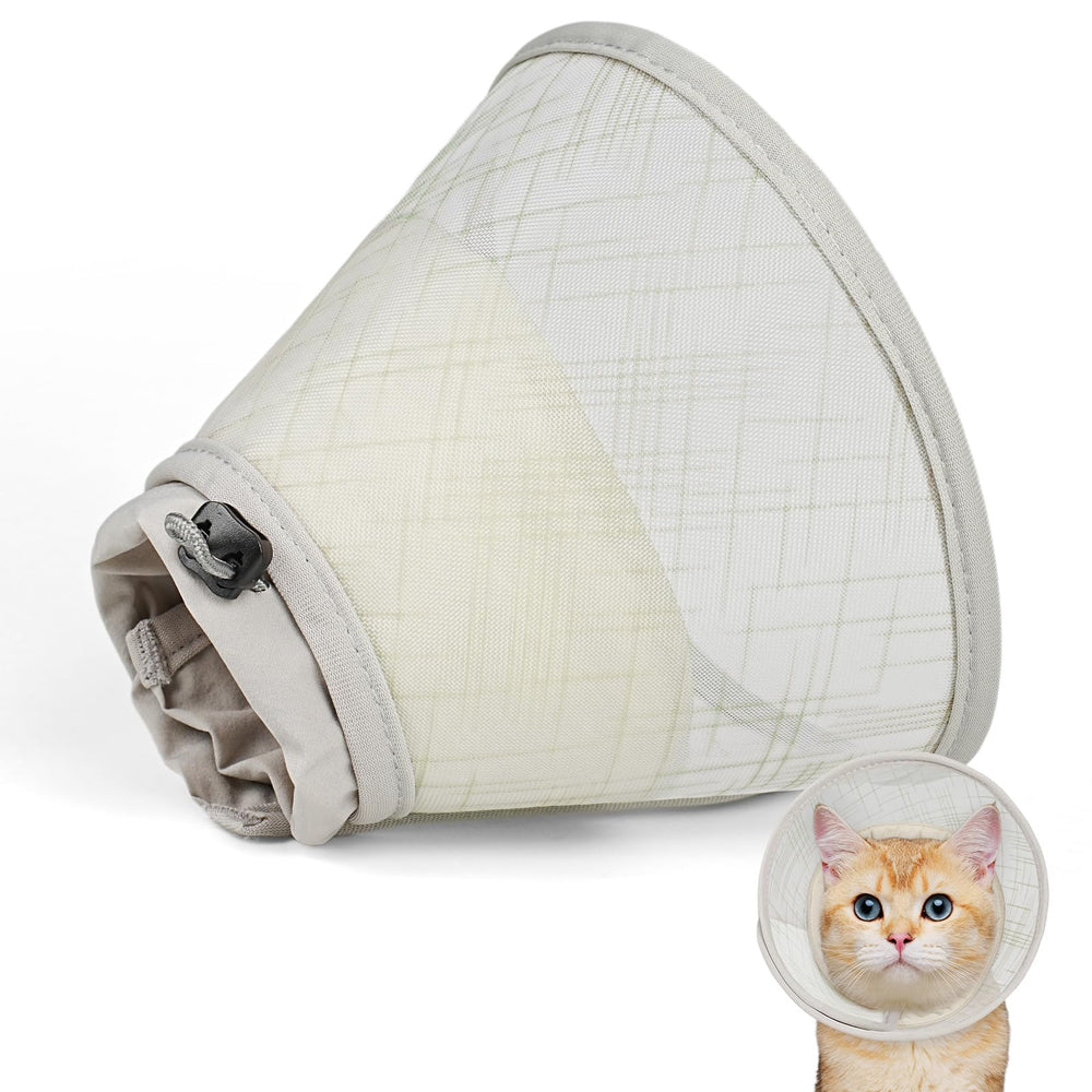 Cono suave de Supet para gatos, descanso cómodo sin irritación.