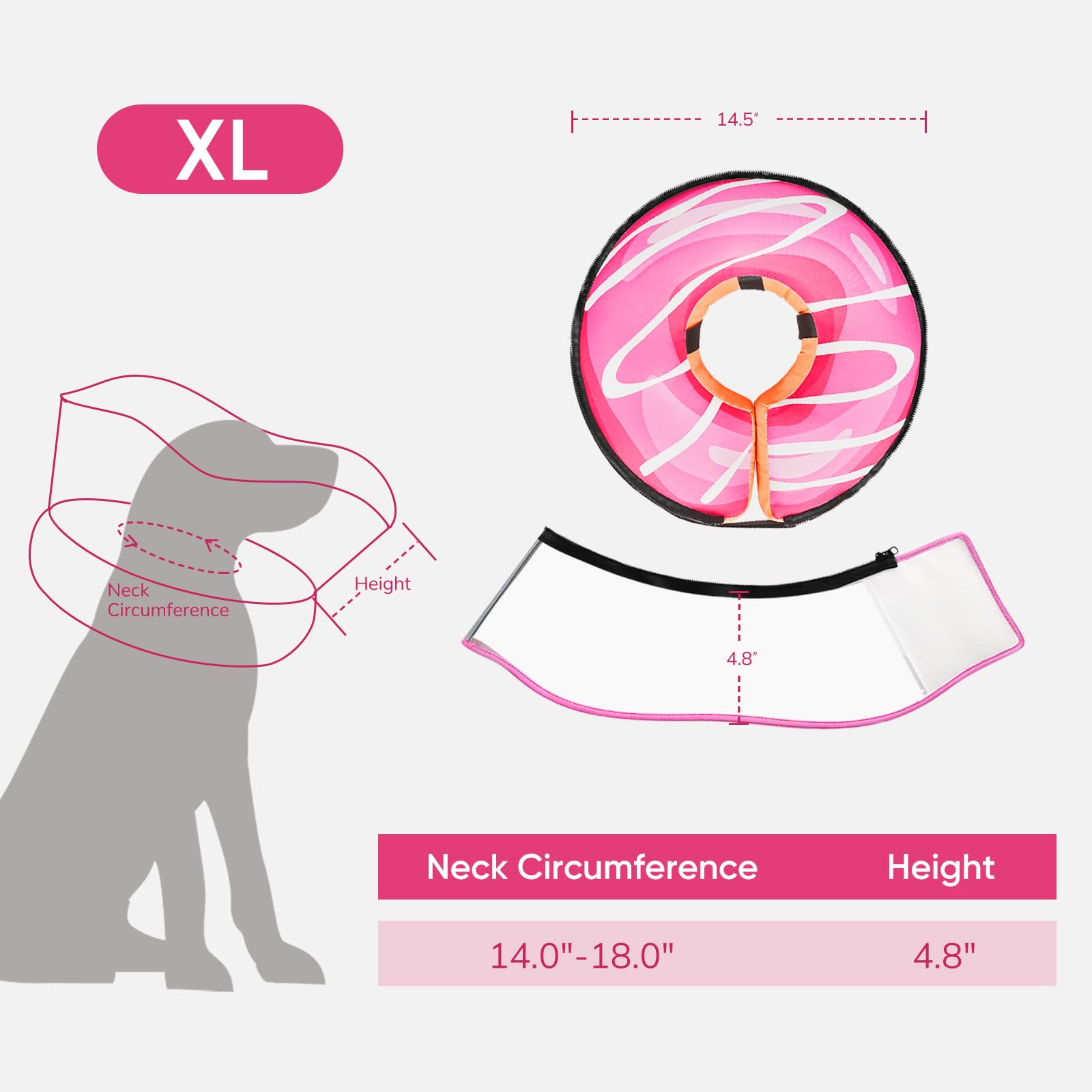 Cubierta desmontable de Supet dona inflable rosada XL para lavado fácil.