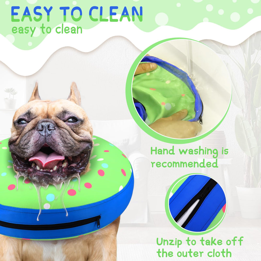 Supet Collar Donut Inflable, exterior de fácil limpieza para menor mantenimiento.