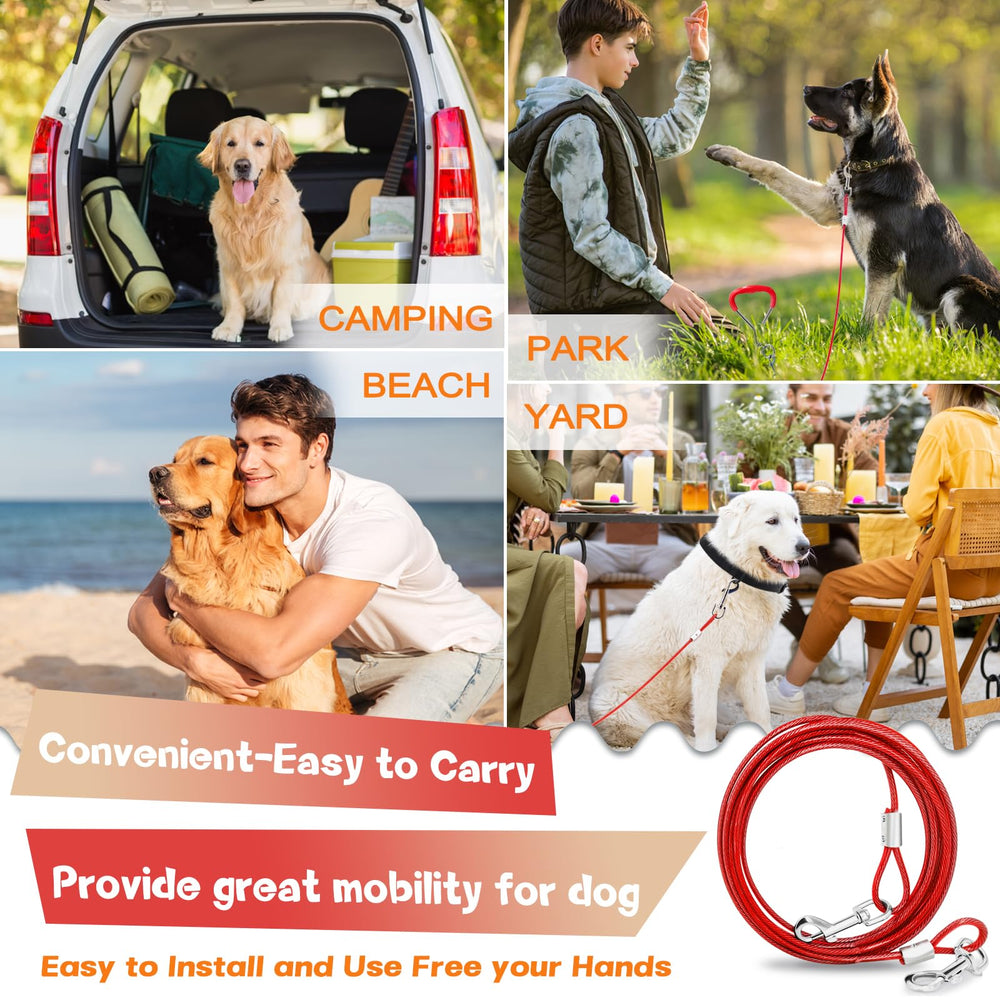 Uso exterior seguro en camping y jardín para perros.