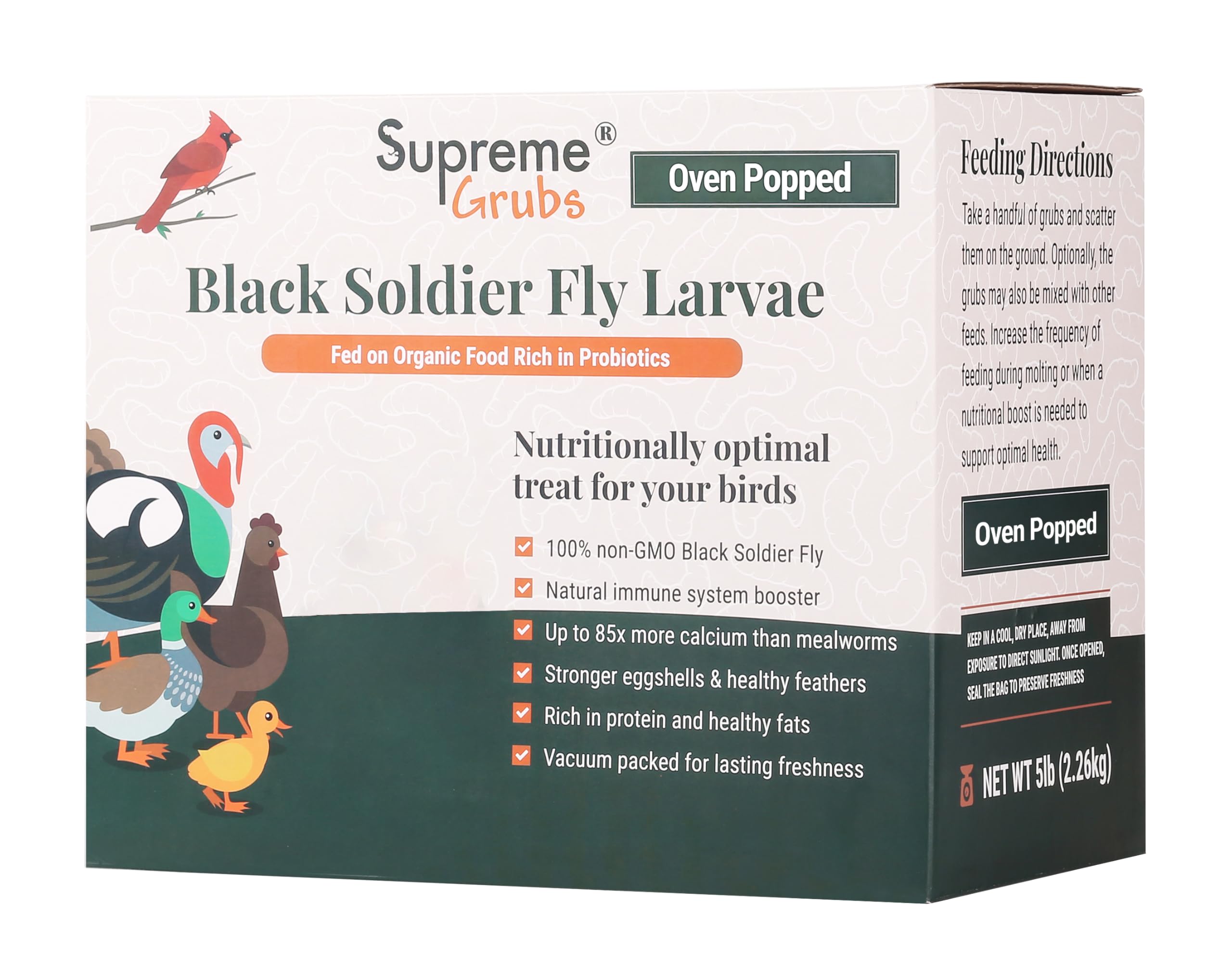 Supreme Grubs: larvas mosca soldado negra para gallinas, fuente proteica natural.