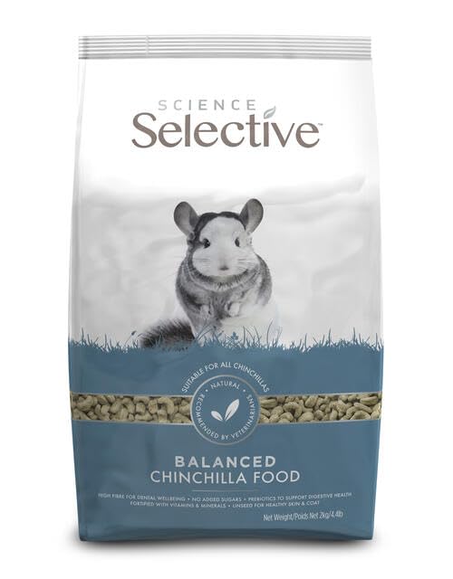Mezcla de ingredientes naturales en Science Selective para chinchillas