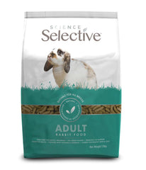 Supreme Petfoods Science Selective conejo adulto, bolsa de 1,5 kg, fibra alta.