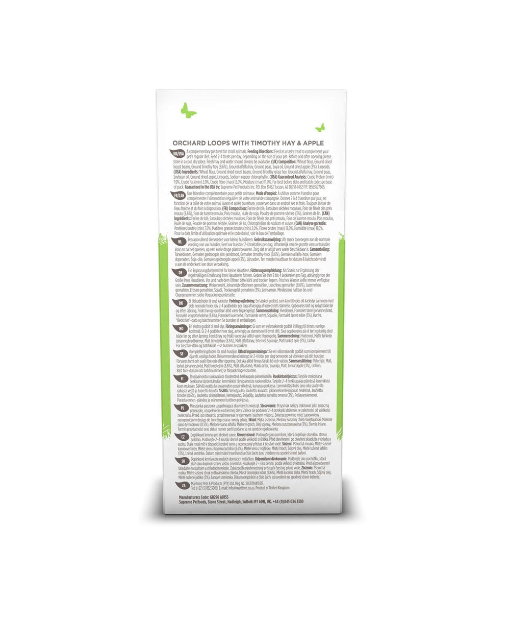 Supreme Petfoods Orchard Loops, ideal para alimentar a mano y fortalecer vínculo