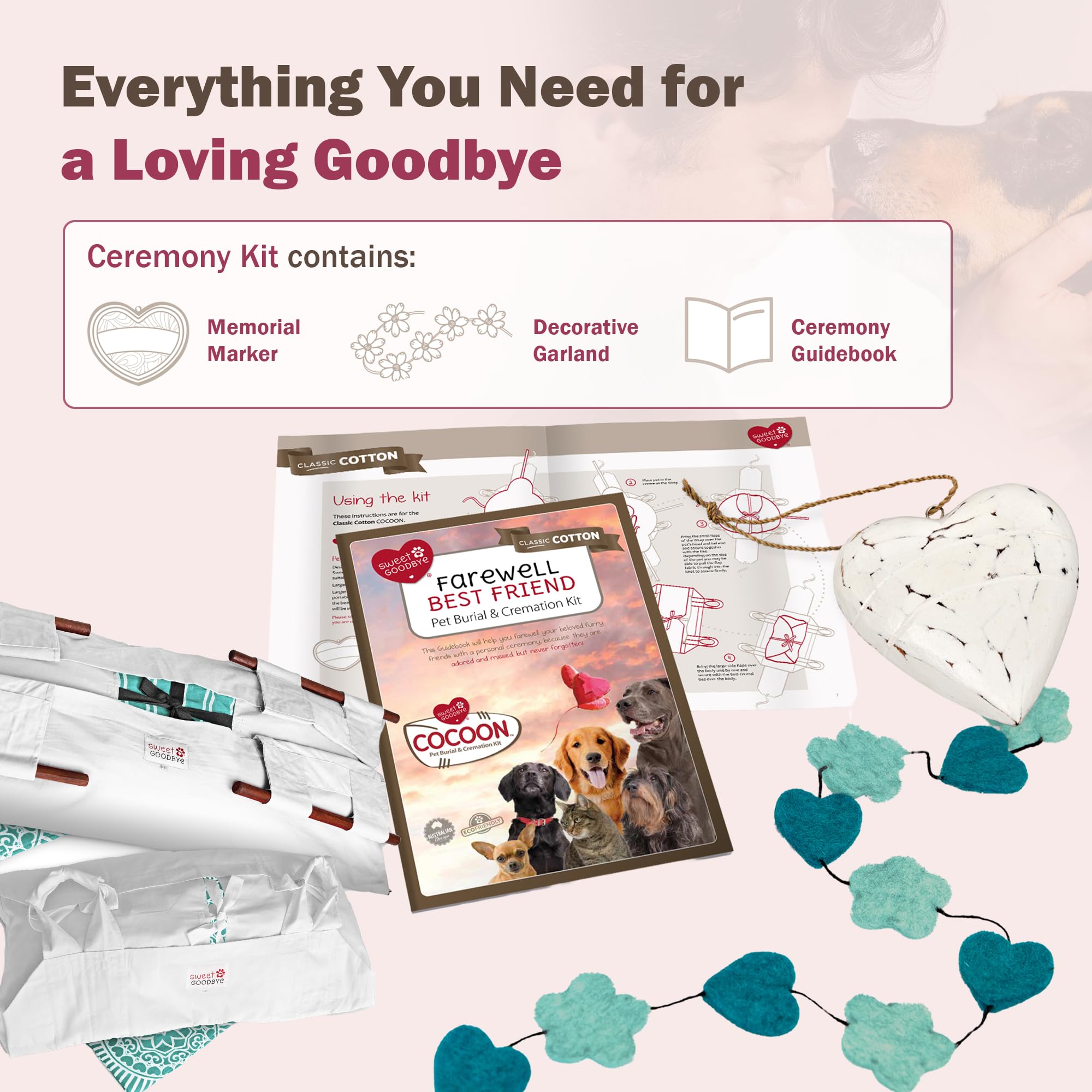 Sweet Goodbye Cocoon ceremonia personalización: libro guía para mémora íntima