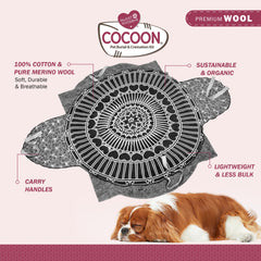 Textura de lana gris de Sweet Goodbye Cocoon, sensación suave y premium