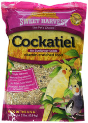 Comida para lorita australiana sin girasol de Sweet Harvest, bolsa de 2 lb para plumas brillantes