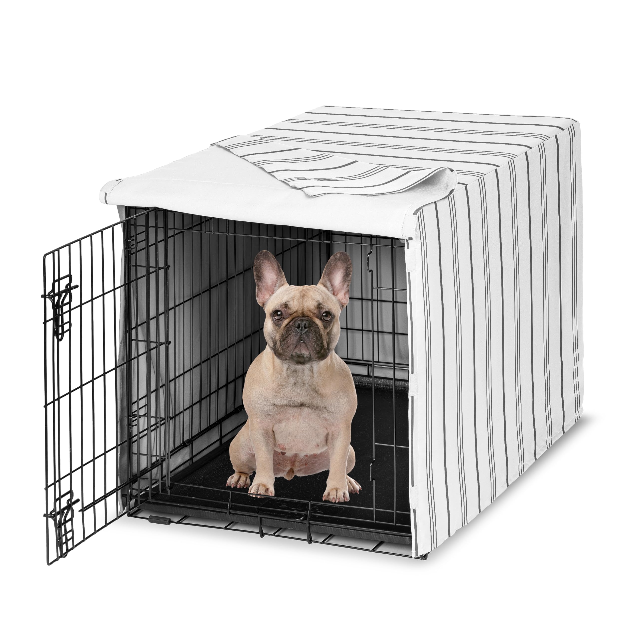 Sweet Jojo Designs | Cobertura para jaula de perro 76 cm Gris y Blanco ...