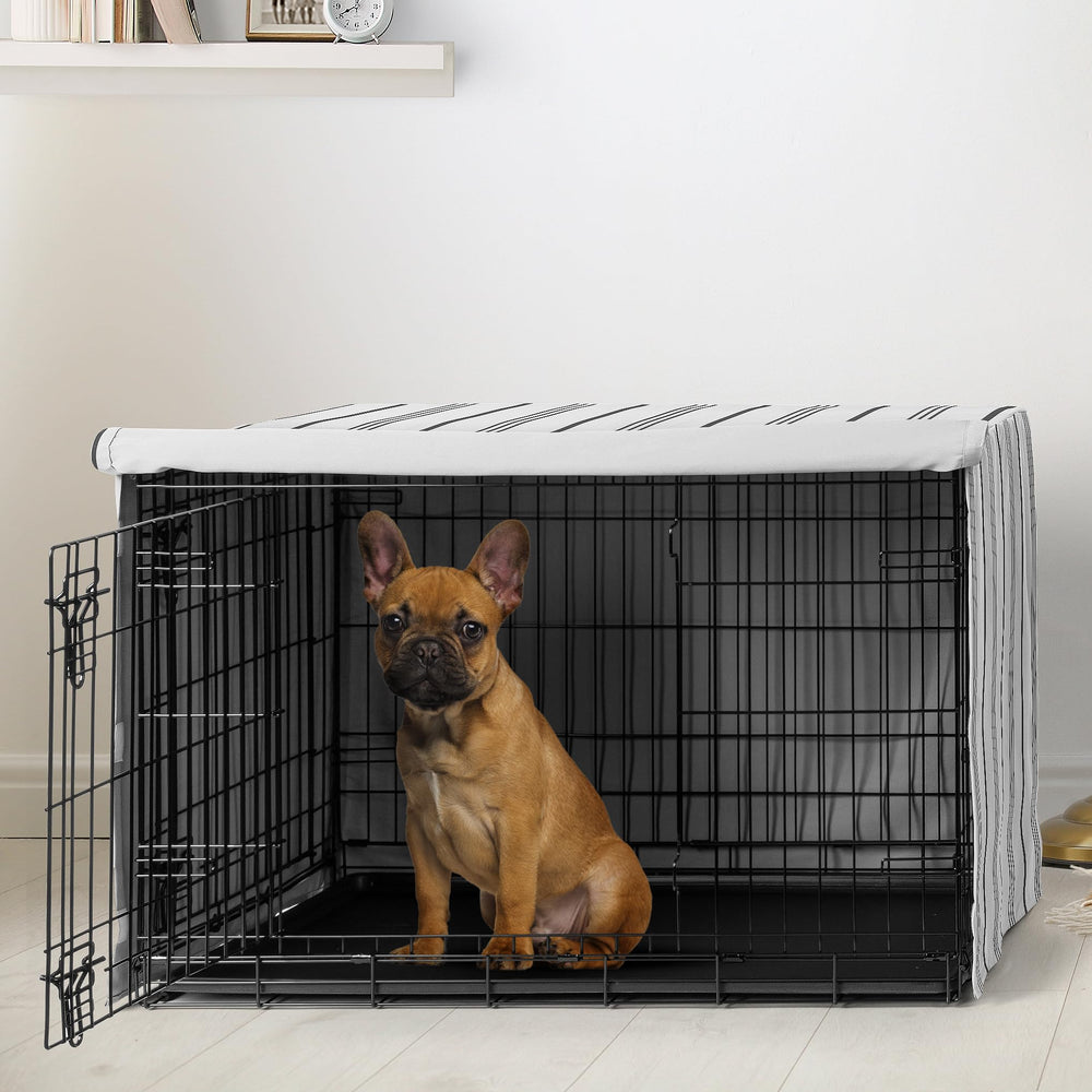 Sweet Jojo Designs | Cobertura para jaula de perro 76 cm Gris y Blanco ...