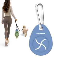 Sweet Paws porta-bolsas desechos de perro azul facilita paseos limpios