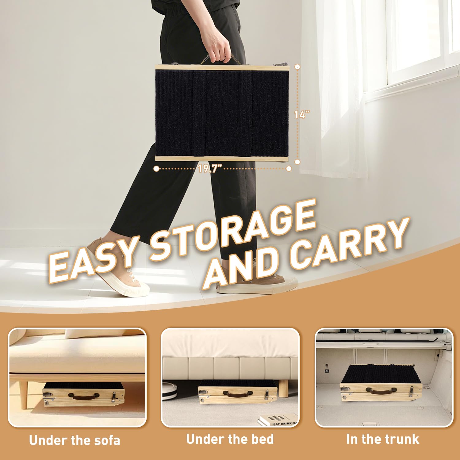 SweetBin rampa para perros: seis alturas para adaptarse a muebles.
