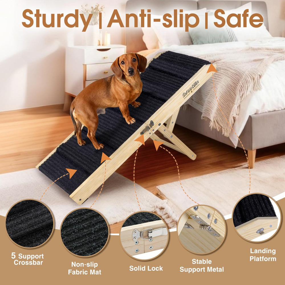 SweetBin rampa anti-deslizante para perro, mejor tracción en cualquier superficie.