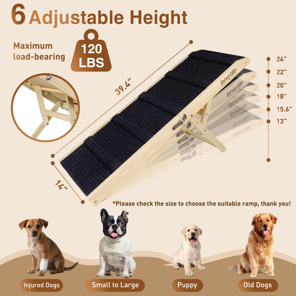 SweetBin rampa para perros: acceso seguro al sofá.