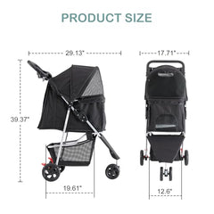 Sweetcrispy carrito con ruedas robustas, ideal para paseos urbanos.