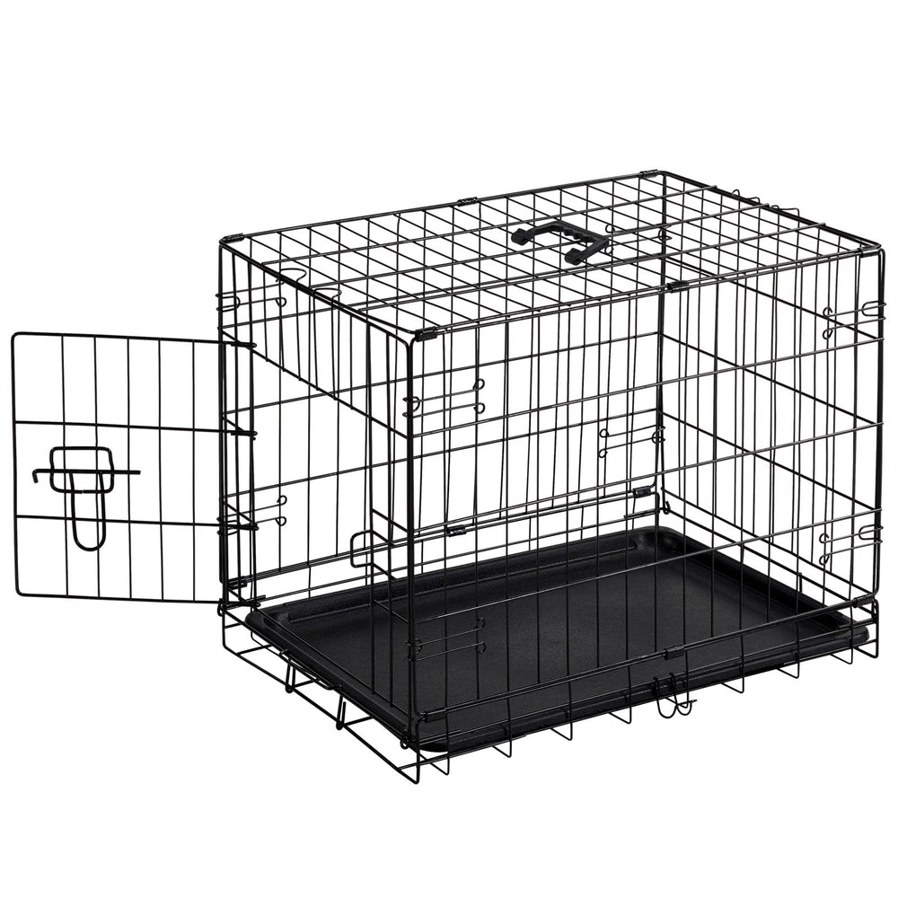Sweetcrispy jaula de 24 pulgadas con puerta única para entrenamiento cómodo.