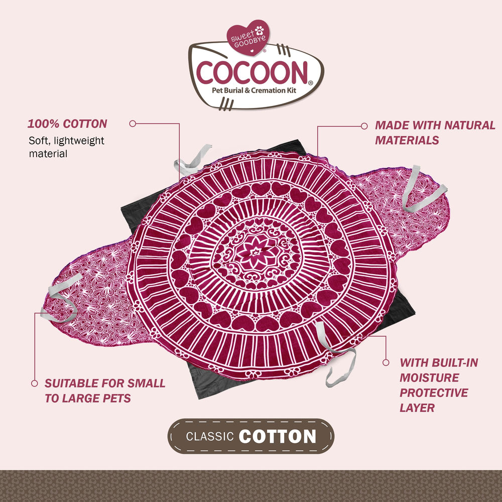 Sweet Goodbye Cocoon: capas de algodón natural envuelven suavemente a tu mascota