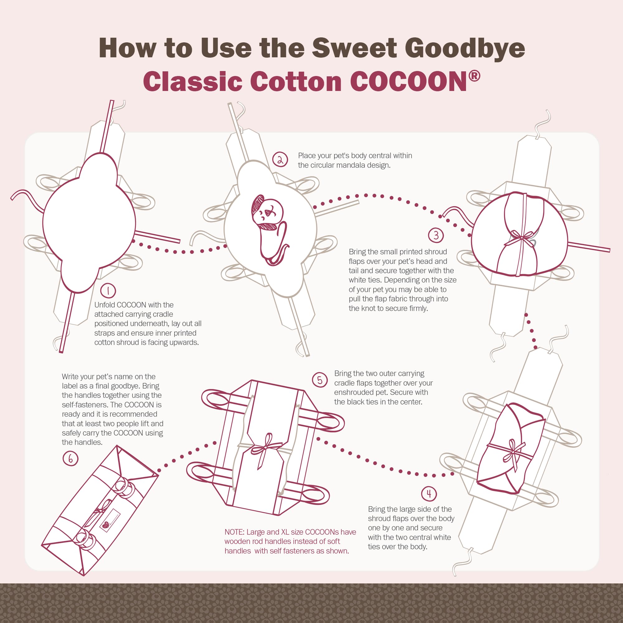 Sweet Goodbye Cocoon: adaptable para mascotas pequeñas y grandes.
