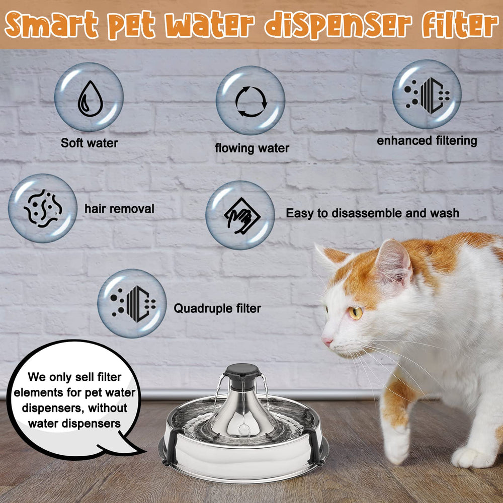 Sweetude filtro para fuente de mascotas, carbón activado para eliminar olores.
