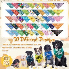 Sweetude pañuelos para perros, talla ajustable 65x45 cm para varias mascotas.