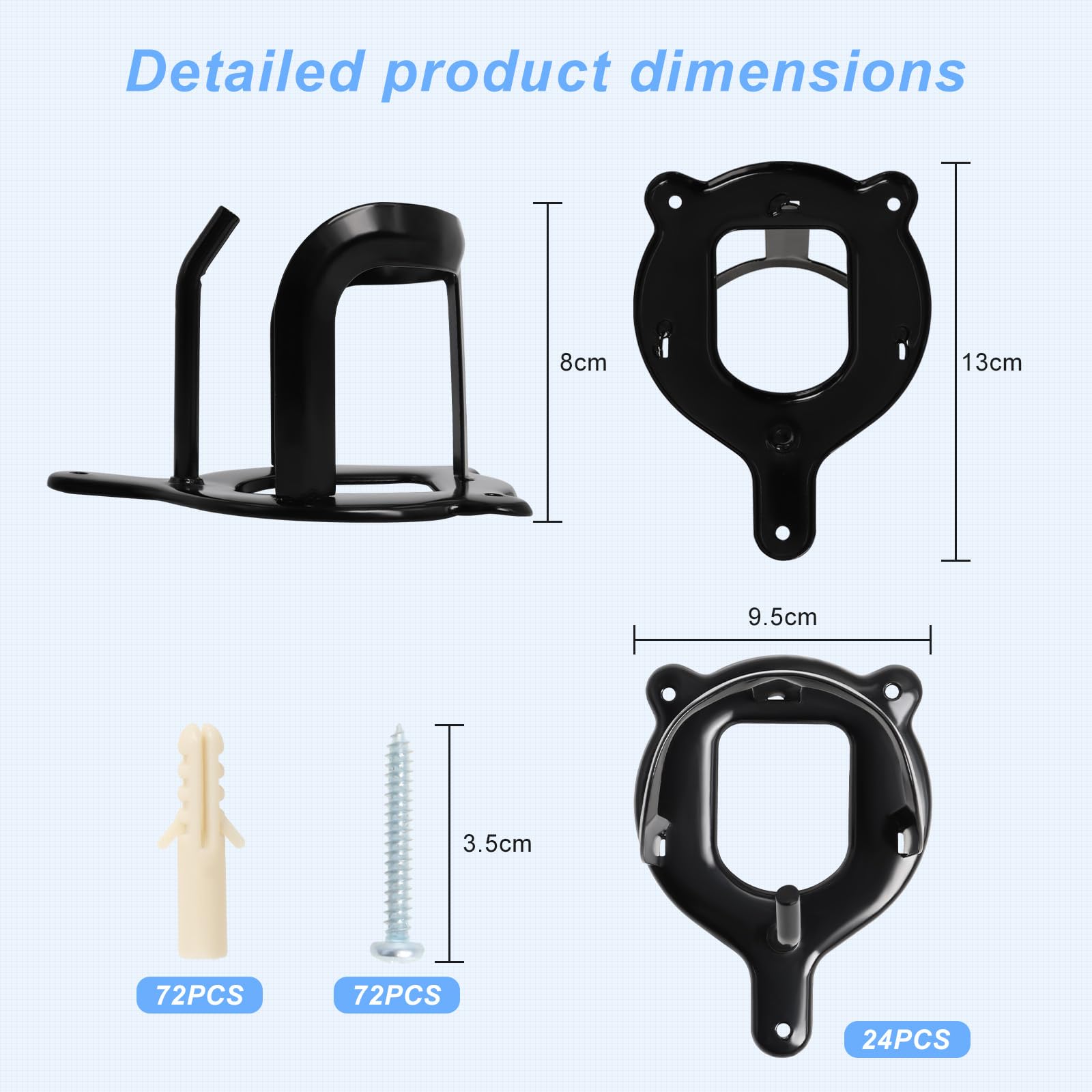 Swess percha para bridas de pared, instalación rápida.