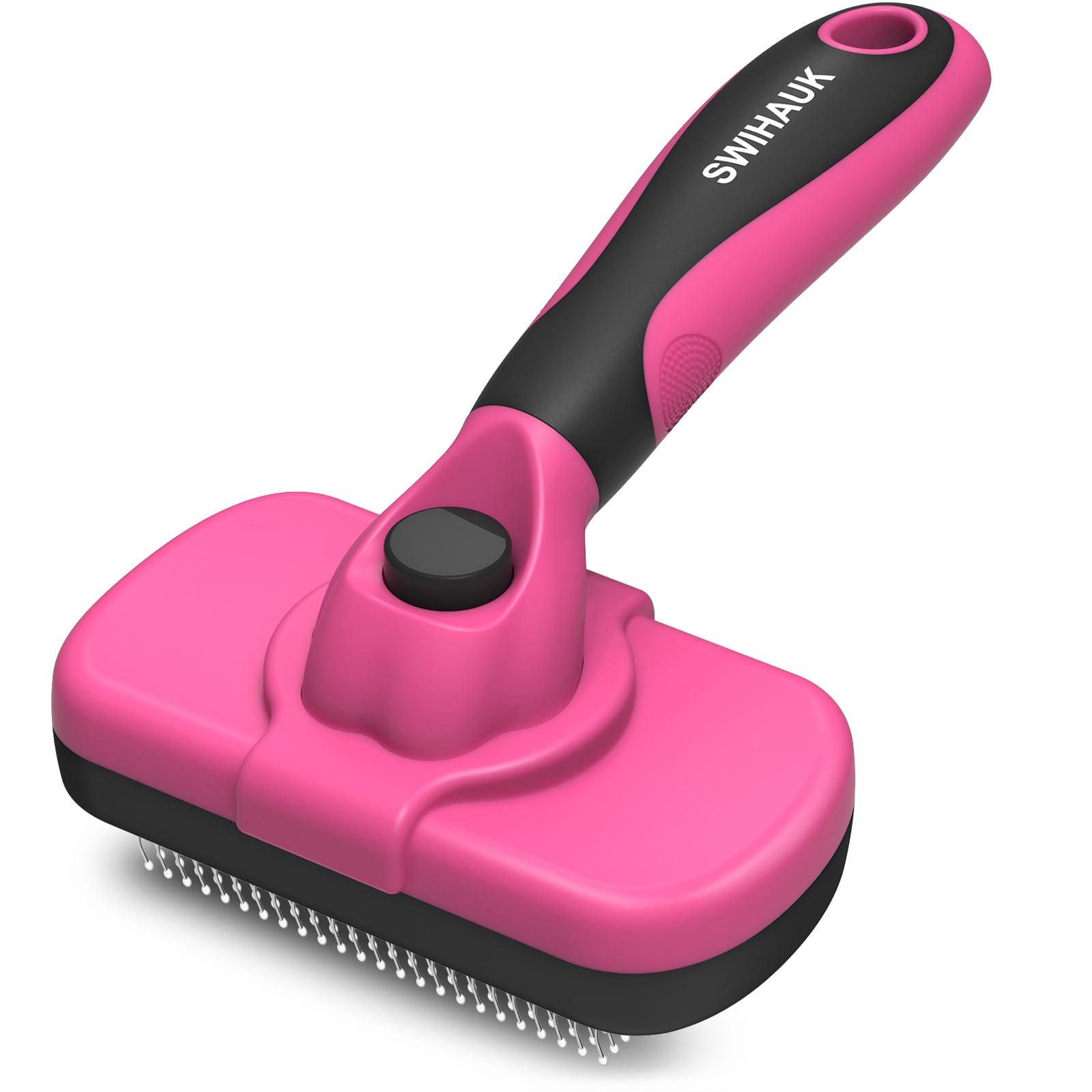 Swihauk auto limpieza: cepillo fácil de limpiar tras cada uso, ideal para dueños ocupados.