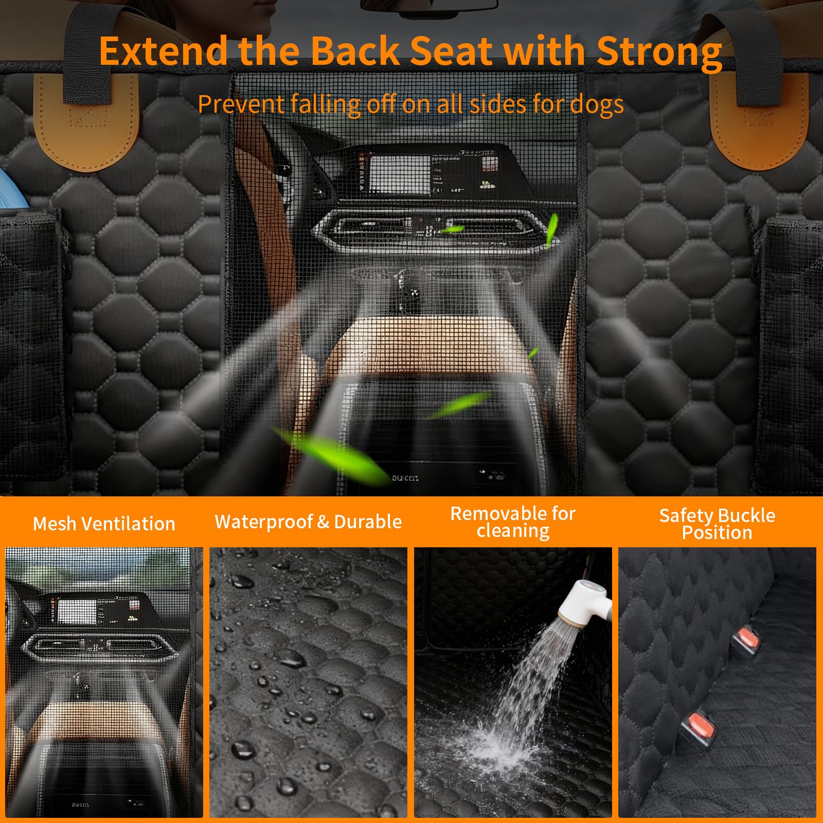 Swihorab ventana de malla, permite ver a la mascota y reduce ansiedad