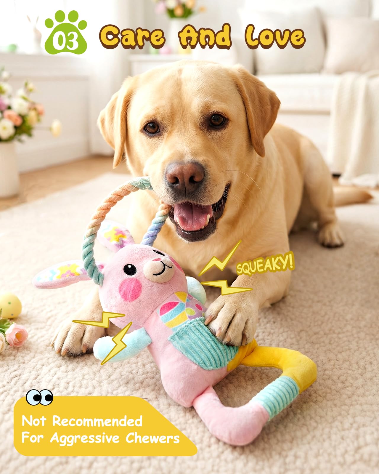 Swooflia juguete interactivo para perros en forma de tira, ideal para sesiones de juego.