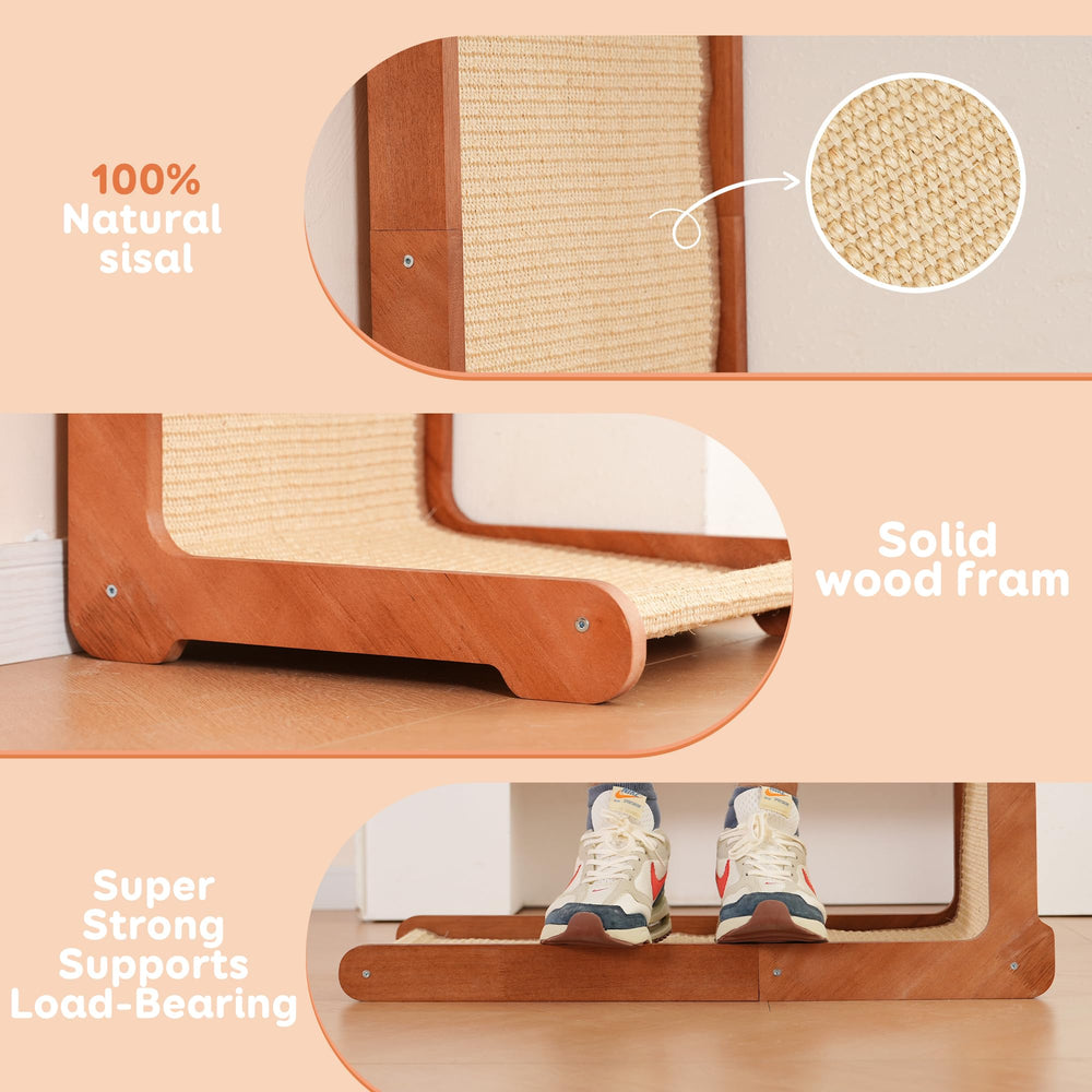 Sxtglxr estructura de madera natural, rasca-gatos con textura agradable