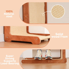 Sxtglxr estructura de madera natural, rasca-gatos con textura agradable