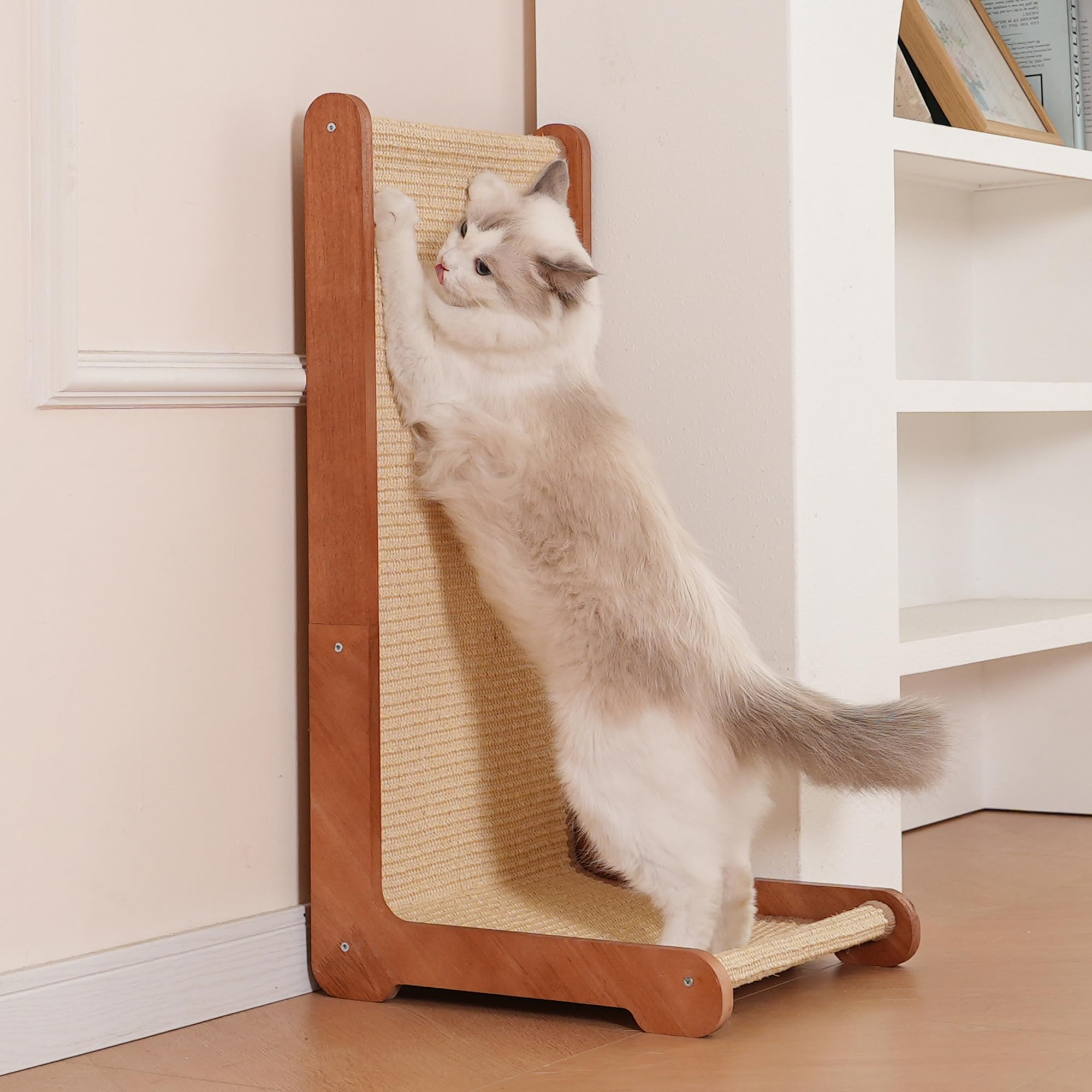 Sxtglxr poste rasca-gatos vertical con sisal natural para interior, protege muebles