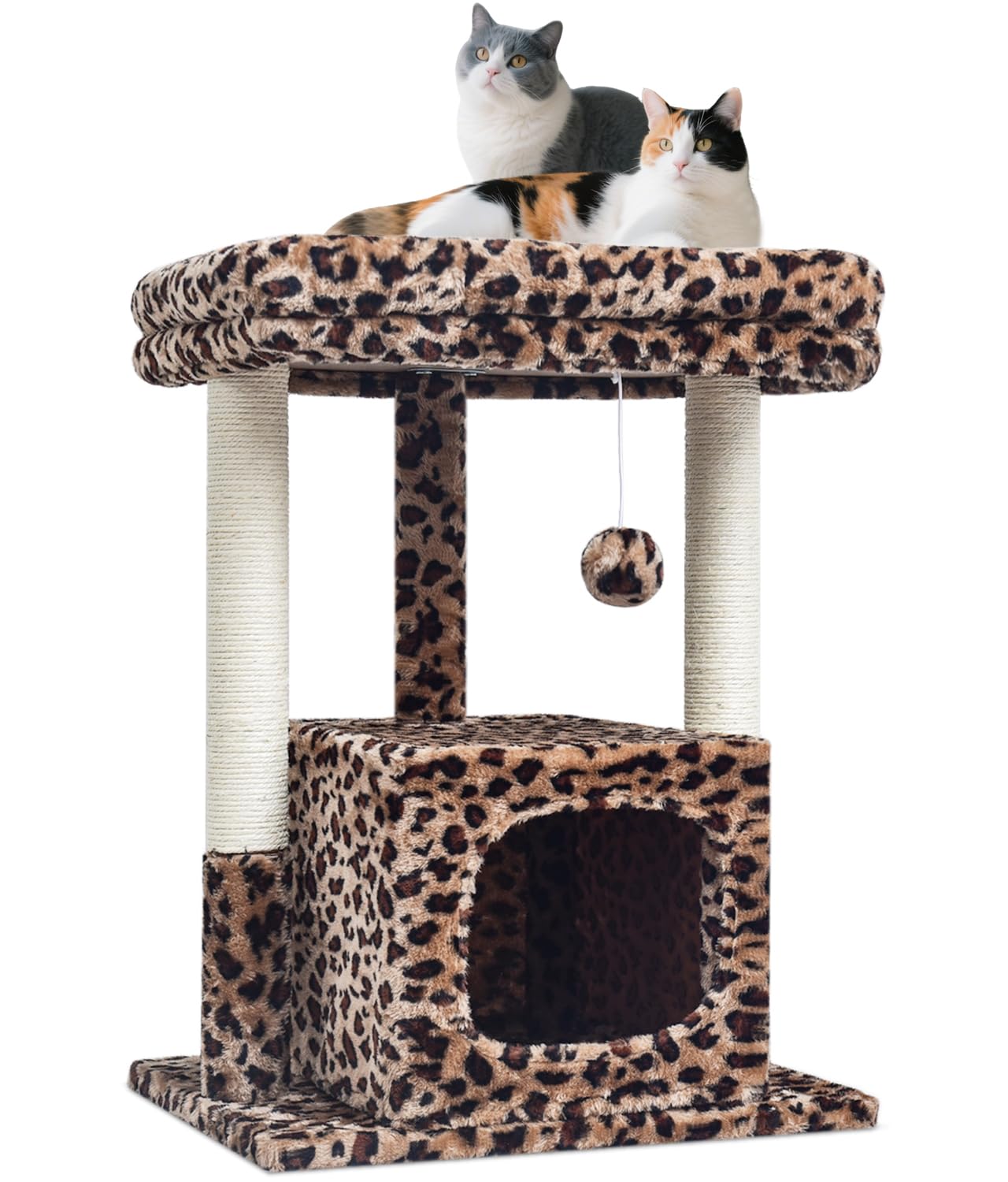 SYANDLVY árbol para gatos 27 pulgadas: plataforma felpa suave para descansar