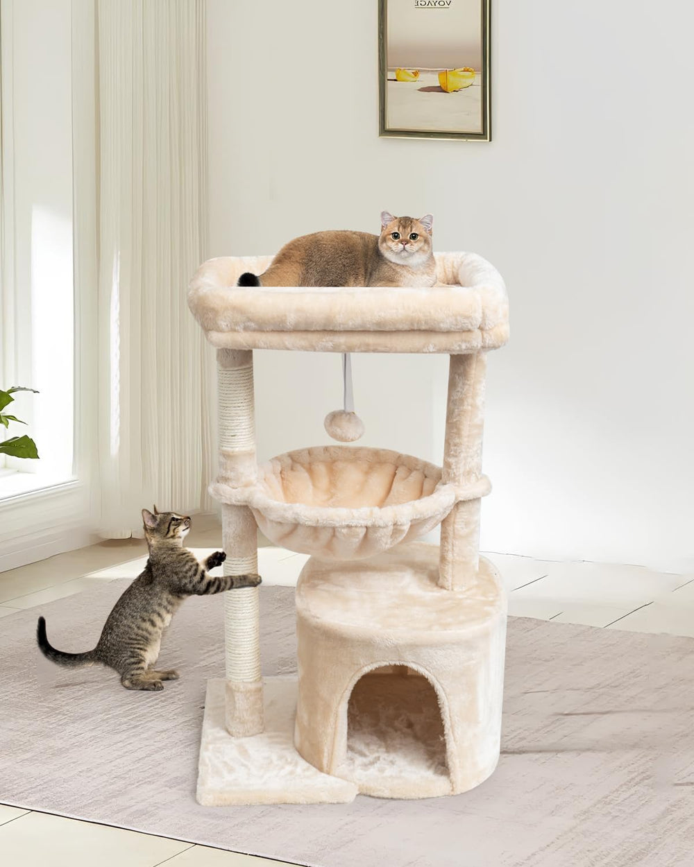 syandlvy arbol gatos pequenos mueble para juego, estimula actividad diaria