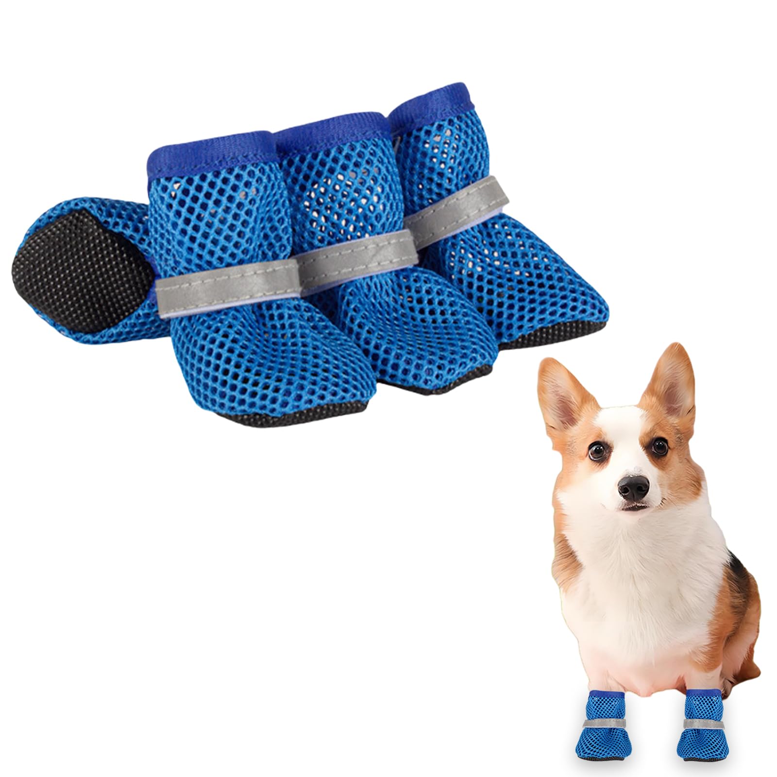 Symphonyw zapatos para perros pequeños con malla transpirable, confort para paseos veraniegos