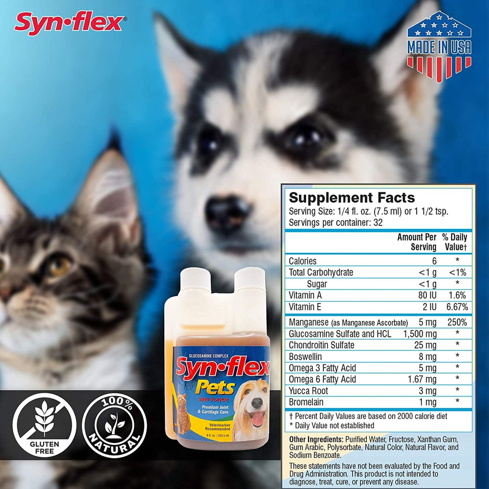 Synflex, ingredientes boswellina y yuca para apoyo a las articulaciones.