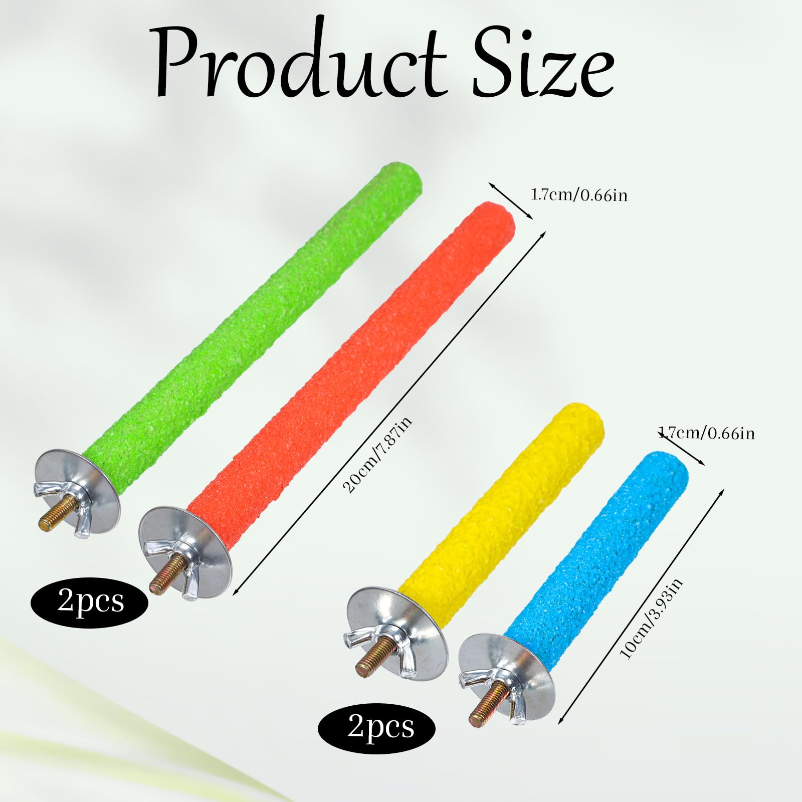 SynHHnergyx percha para aves pequeña de 10 cm, ideal para periquitos