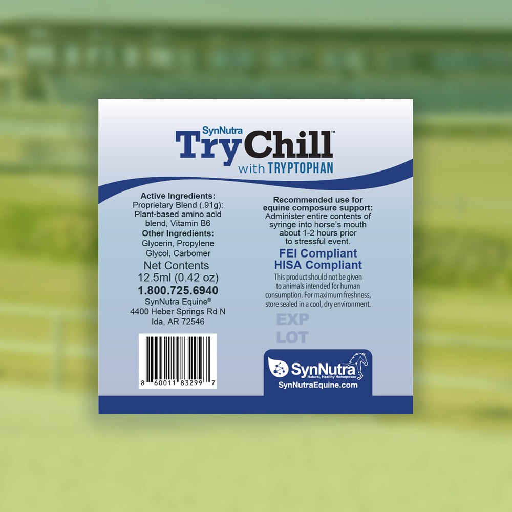 SynNutra Equine TryChill: medidor de dosis para administración precisa.