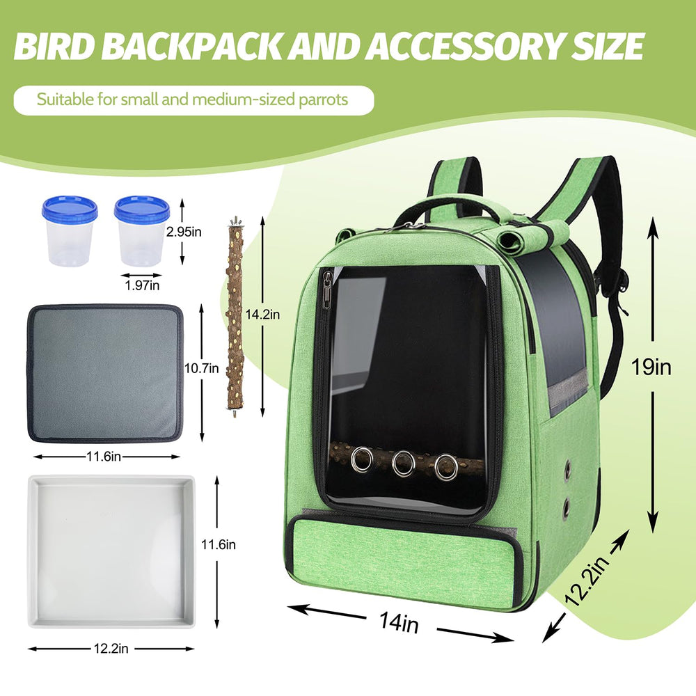 Sysmashing Mochila para aves cubierta con sombra UV, privacidad y iluminación suave.