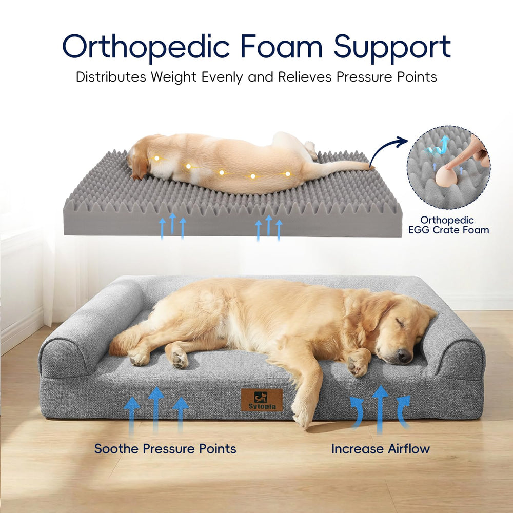 Sytopia cama para perro con forro impermeable protege espuma