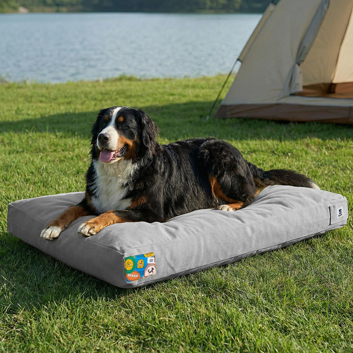 Cama Sytopia para perros con lona resistente, ideal para exterior