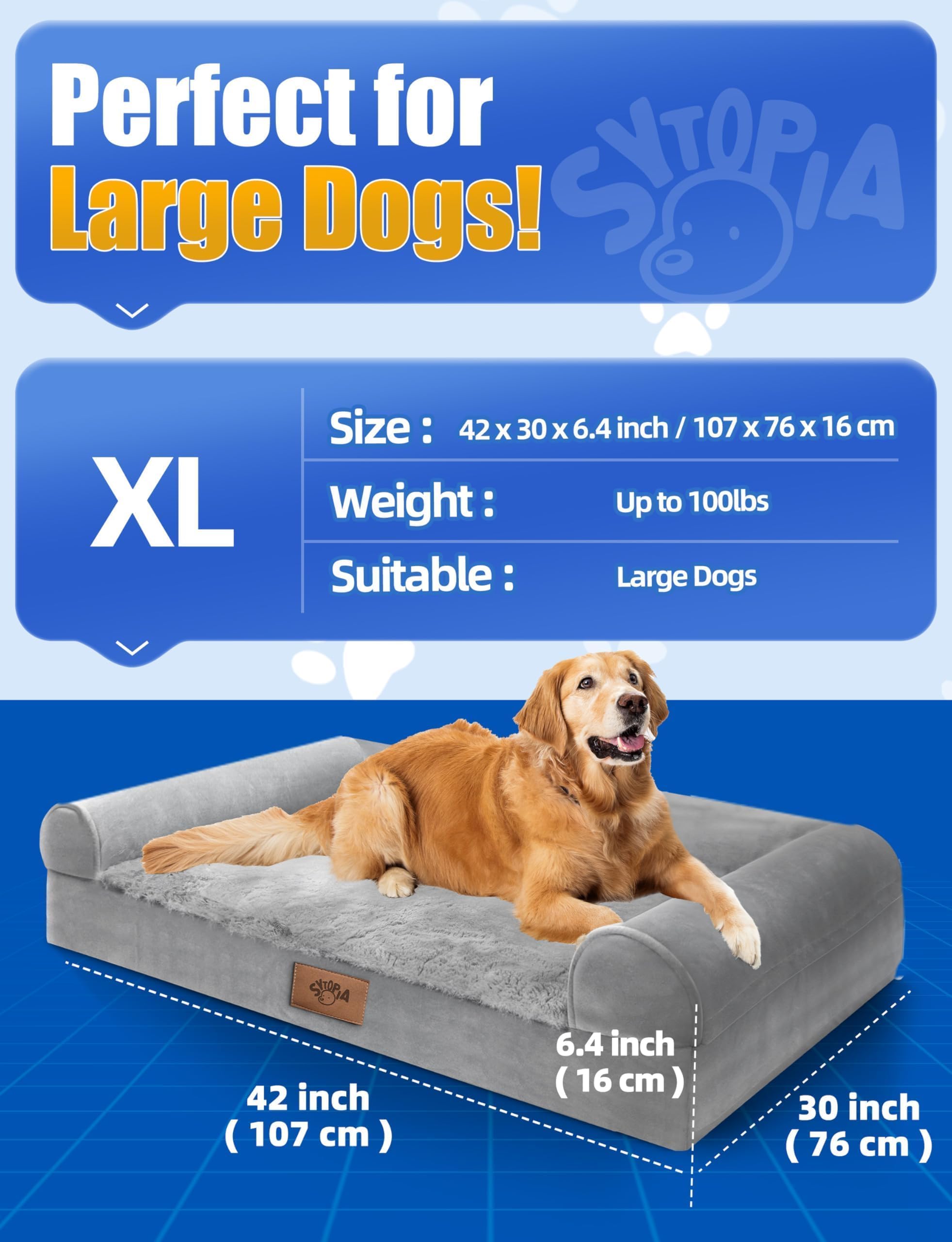 Medidas 42x30x6.4 pulgadas de Sytopia para perros grandes.