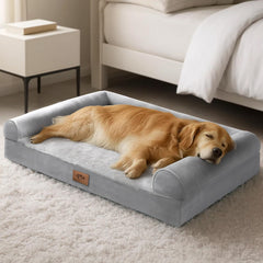 Cama ortopédica Sytopia XL con espuma de alta densidad para perros grandes.