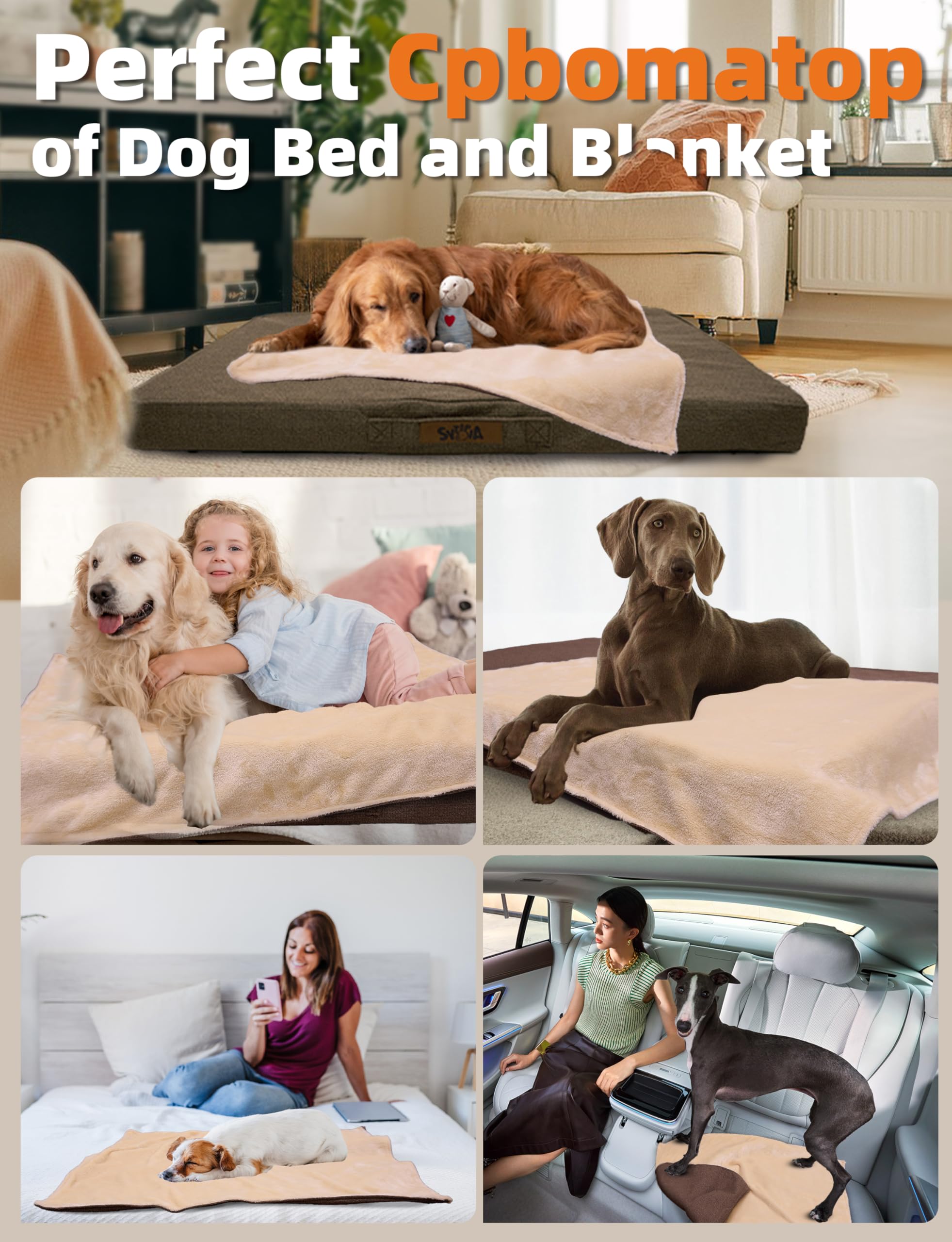 Uso en jaula o viaje con la cama Sytopia para perros grandes