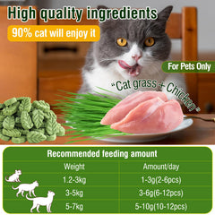 SYWUAII hierba para gatos con pollo, snack natural.