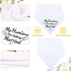 SZEE bandana para perro en talla grande, blanco y negro, cómodo para la boda