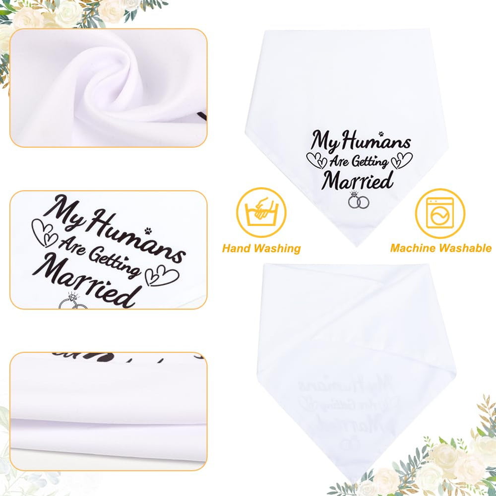 SZEE bandana de diseño de matrimonio para perro, perfecta para sesiones